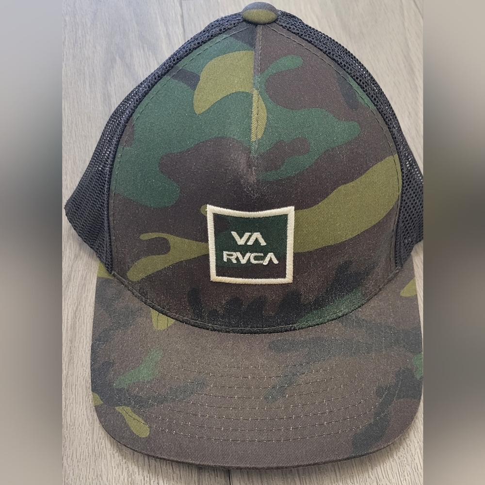 RVCA Green and Black Snapback Hat